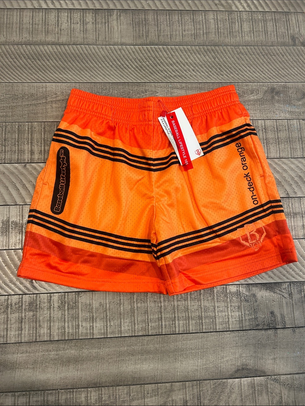 On-Deck Orange Kids' Casual Mesh Shorts